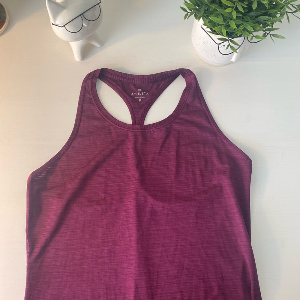 Athleta burgundy racerback tank top
